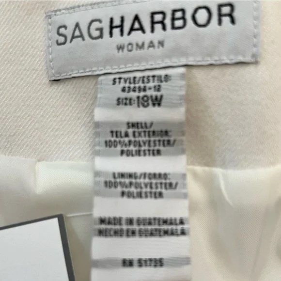 Sag Harbor Off White Women's Blazer NWT - Picture 6 of 7